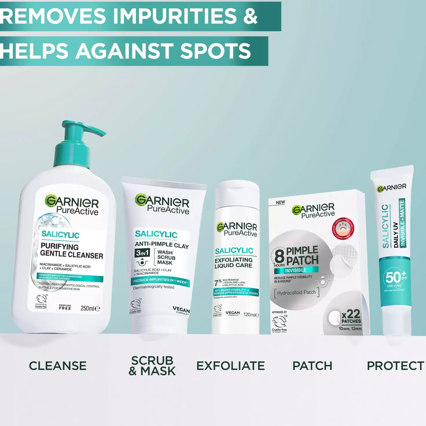 GarnierPureActive Salicylic Anti-Imperfection Daily Uv Fluid SPF50+ For Impure Skin 40 ml