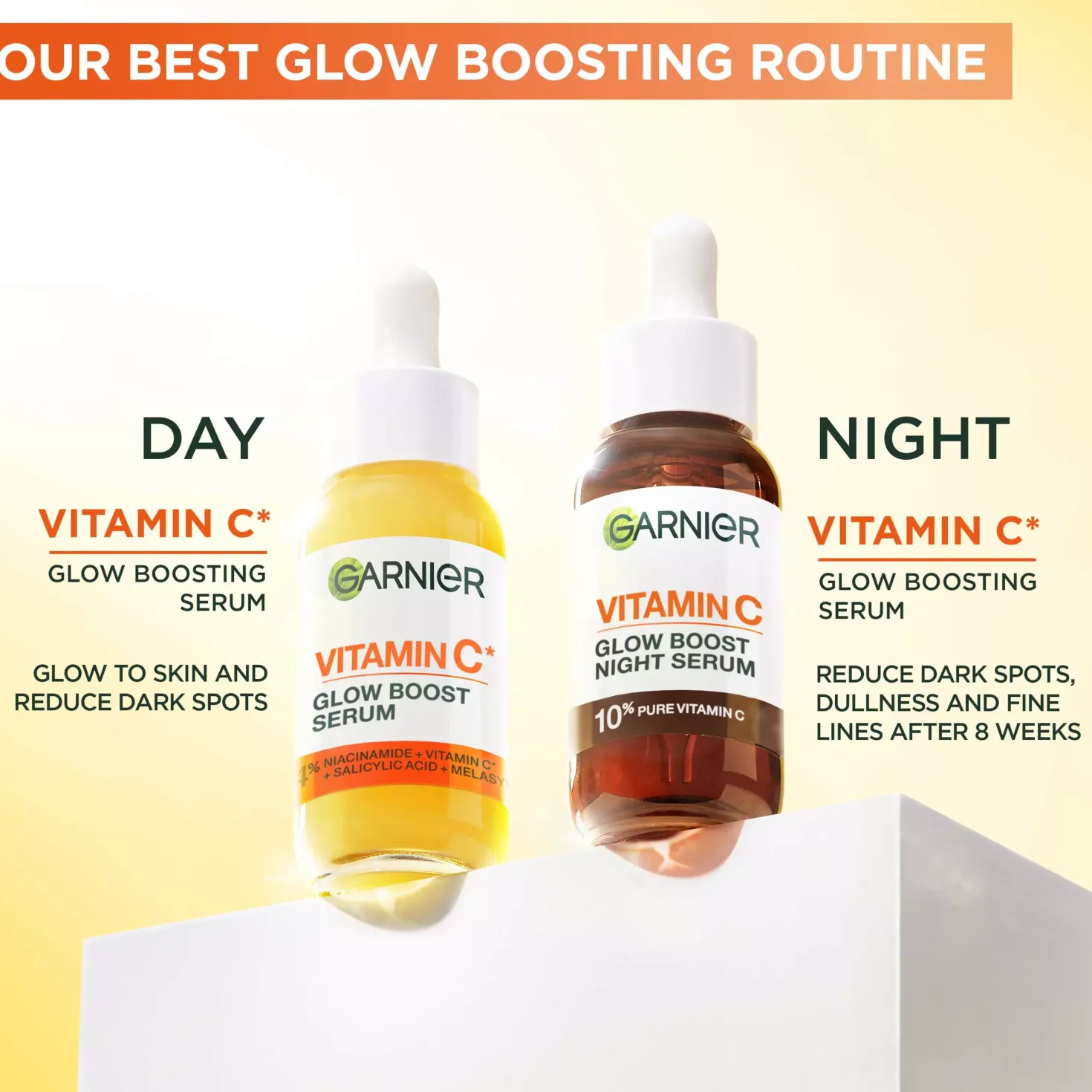 Garnier Vitamin C* Glow Boost Night Serum For Dull Skin 30 ml