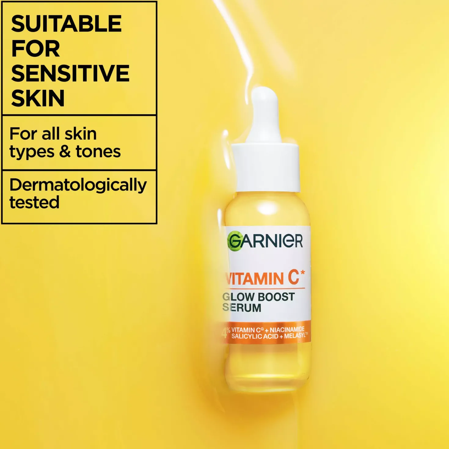 Garnier Vitamin C* Glow Boost Serum For Dull Skin 30 ml