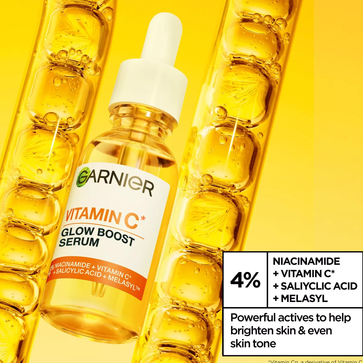 Garnier Vitamin C* Glow Boost Serum For Dull Skin 30 ml