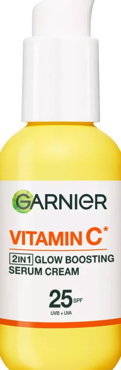 Garnier Vitamin C* 2In1 Glow Boosting Serum Cream SPF25 For Dull Skin 50 ml