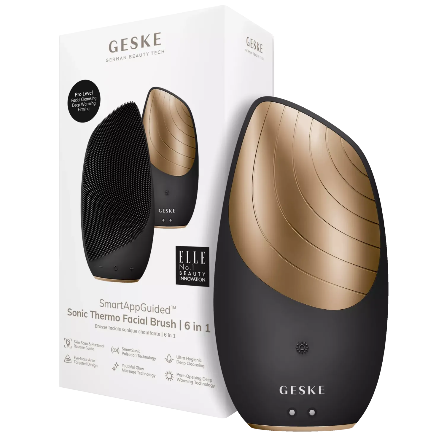 Geske6 in 1 Sonic Thermo Facial Brush Green