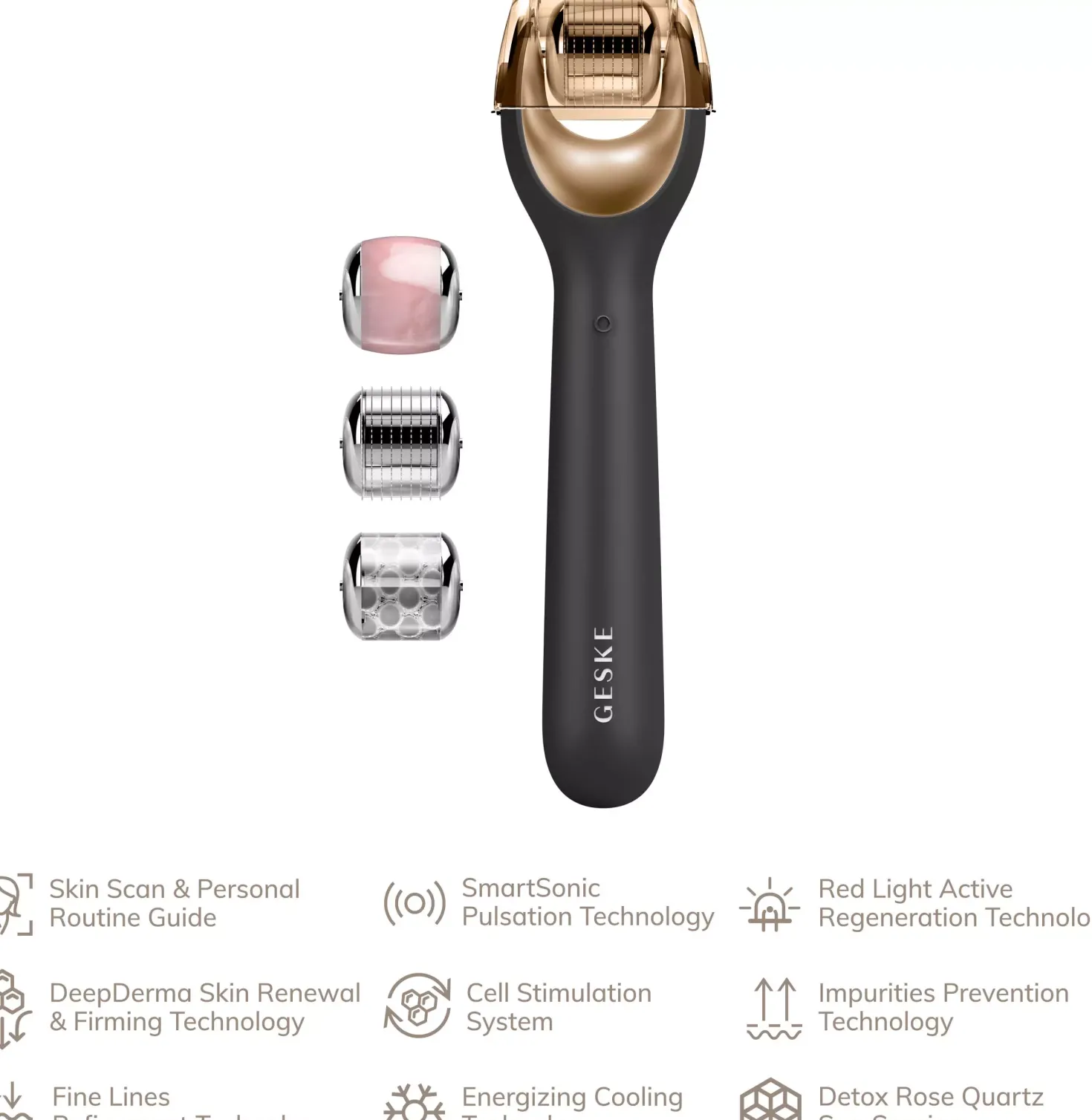 Geske MicroNeedle Face Roller | 9 in 1 Gray