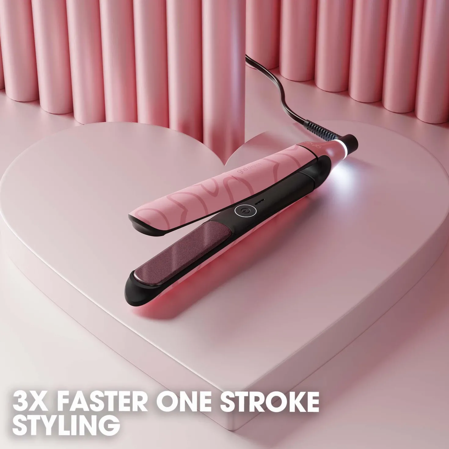 ghd Chronos Limited Edition Hair Straightener in Dusted Pink With Love