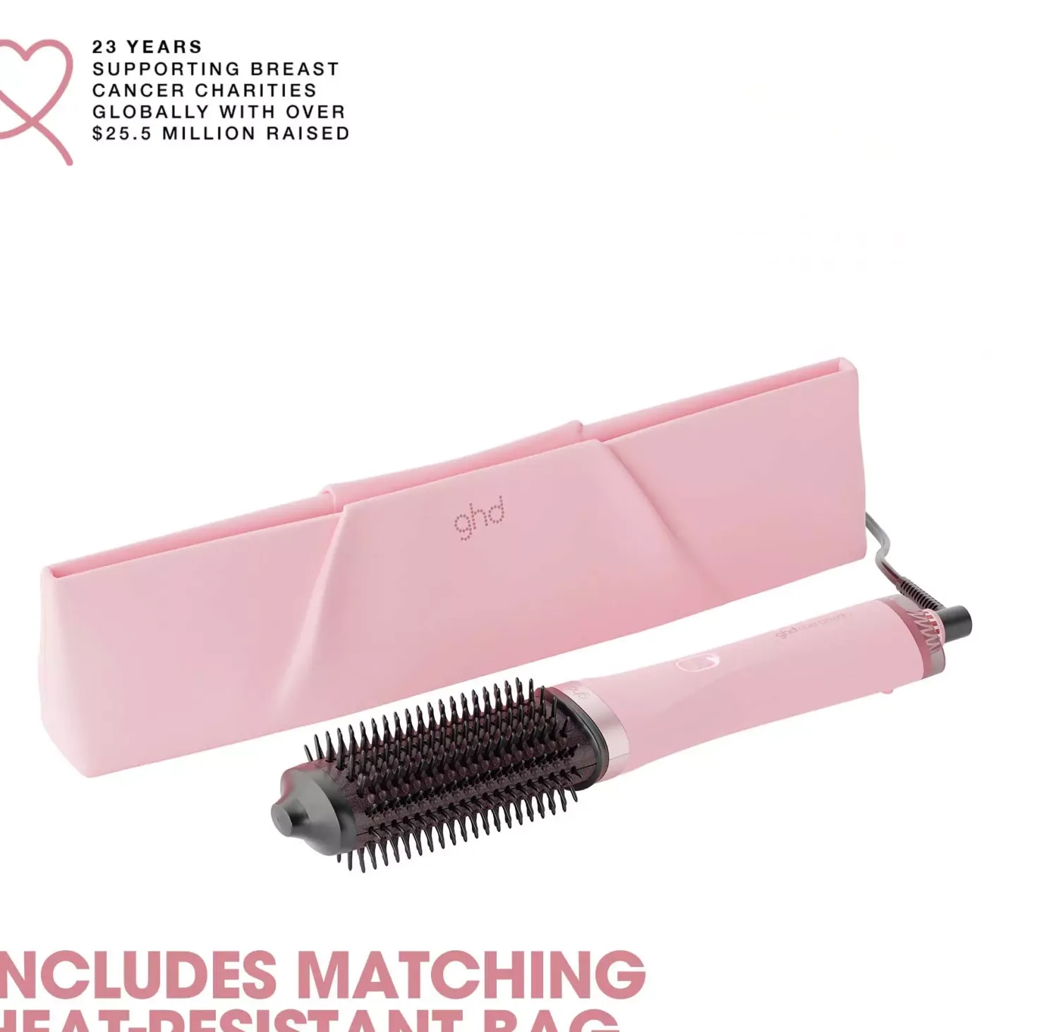ghd Duet Blowdry Limited Edition Hair Dryer Brush in Dusted Pink