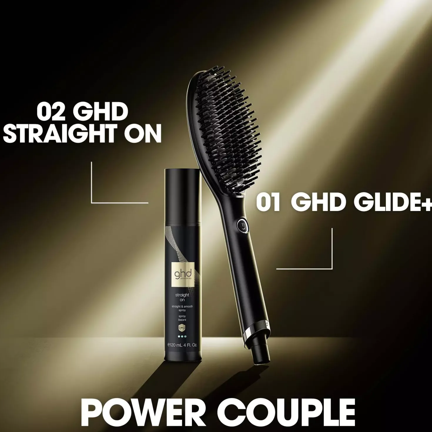 ghd Glide+ Smoothing Hot Brush - Black
