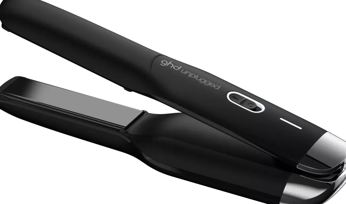 ghdUnplugged hair straightener in matte black