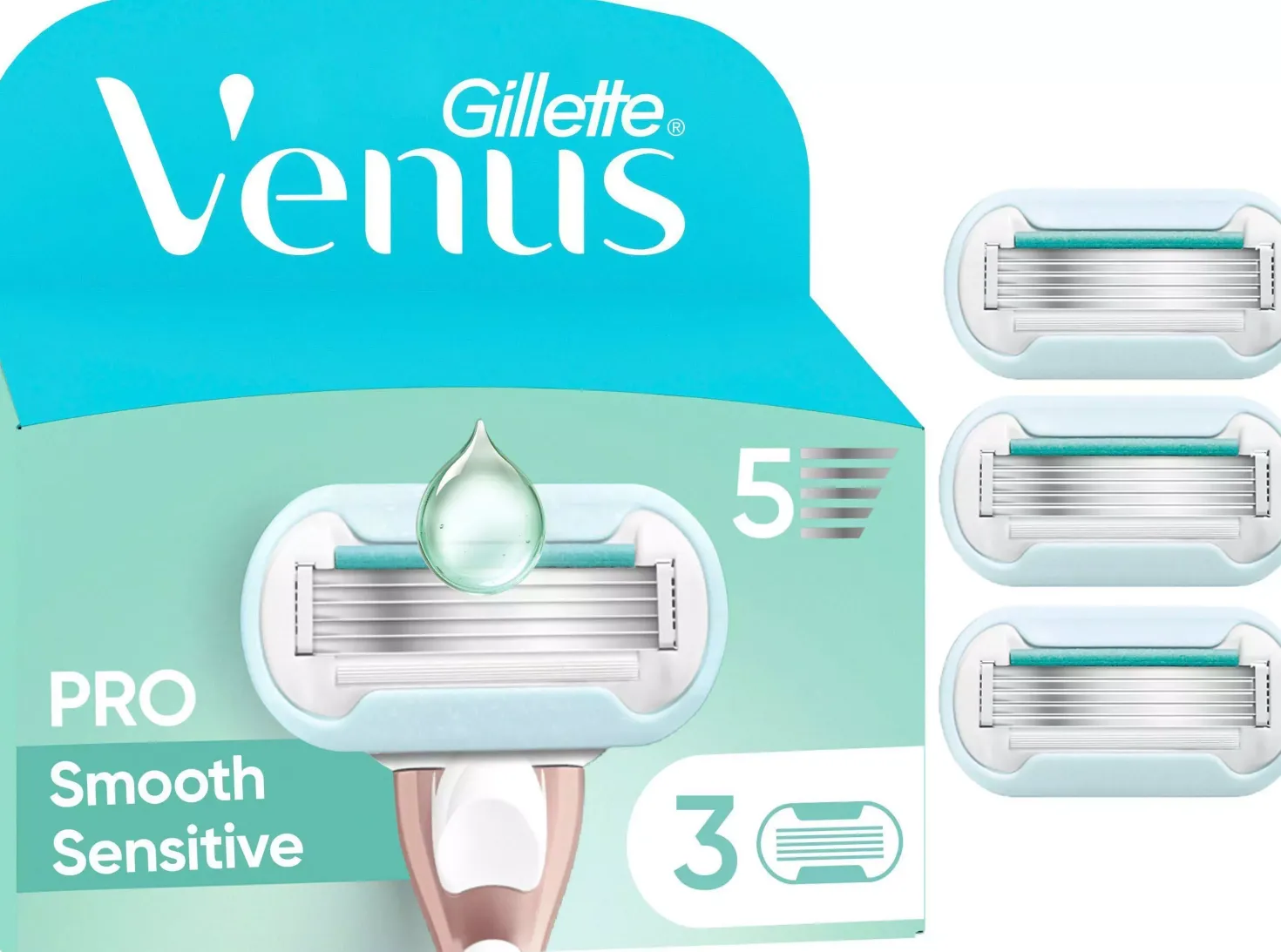 Gillette Venus Pro Smooth Sensitive Razor Blades 6 stk