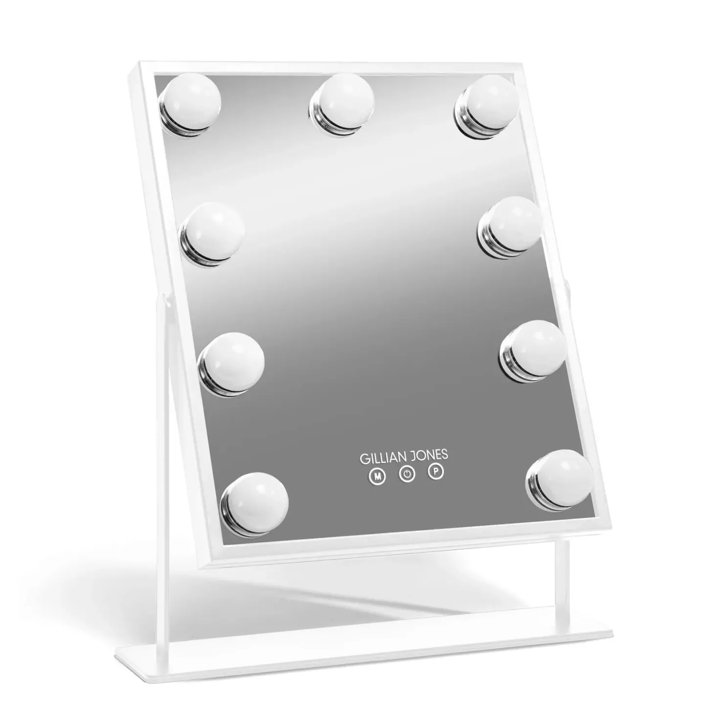 Gillian Jones Makeup Artist Mirror with 9 powerful LED bulbs White