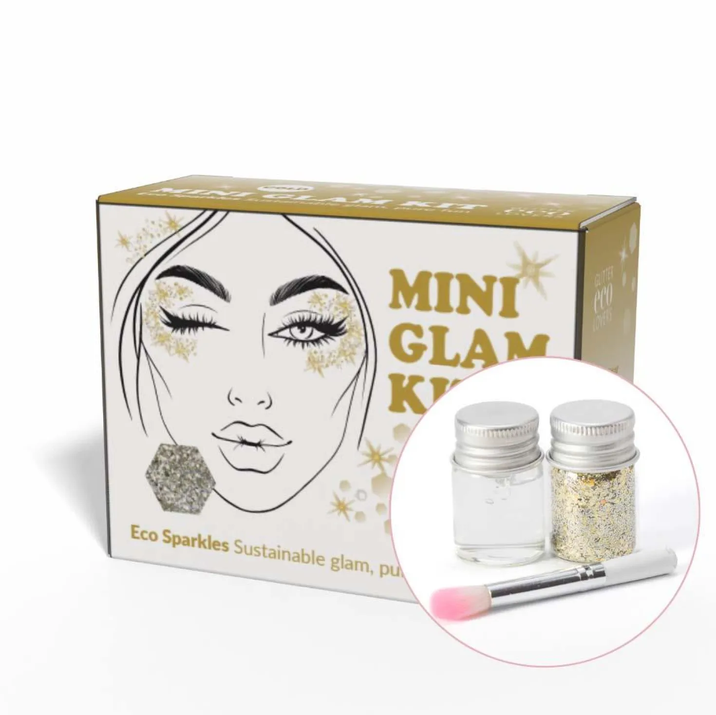 Glitter Eco Lovers Gold Mini Glam Kit