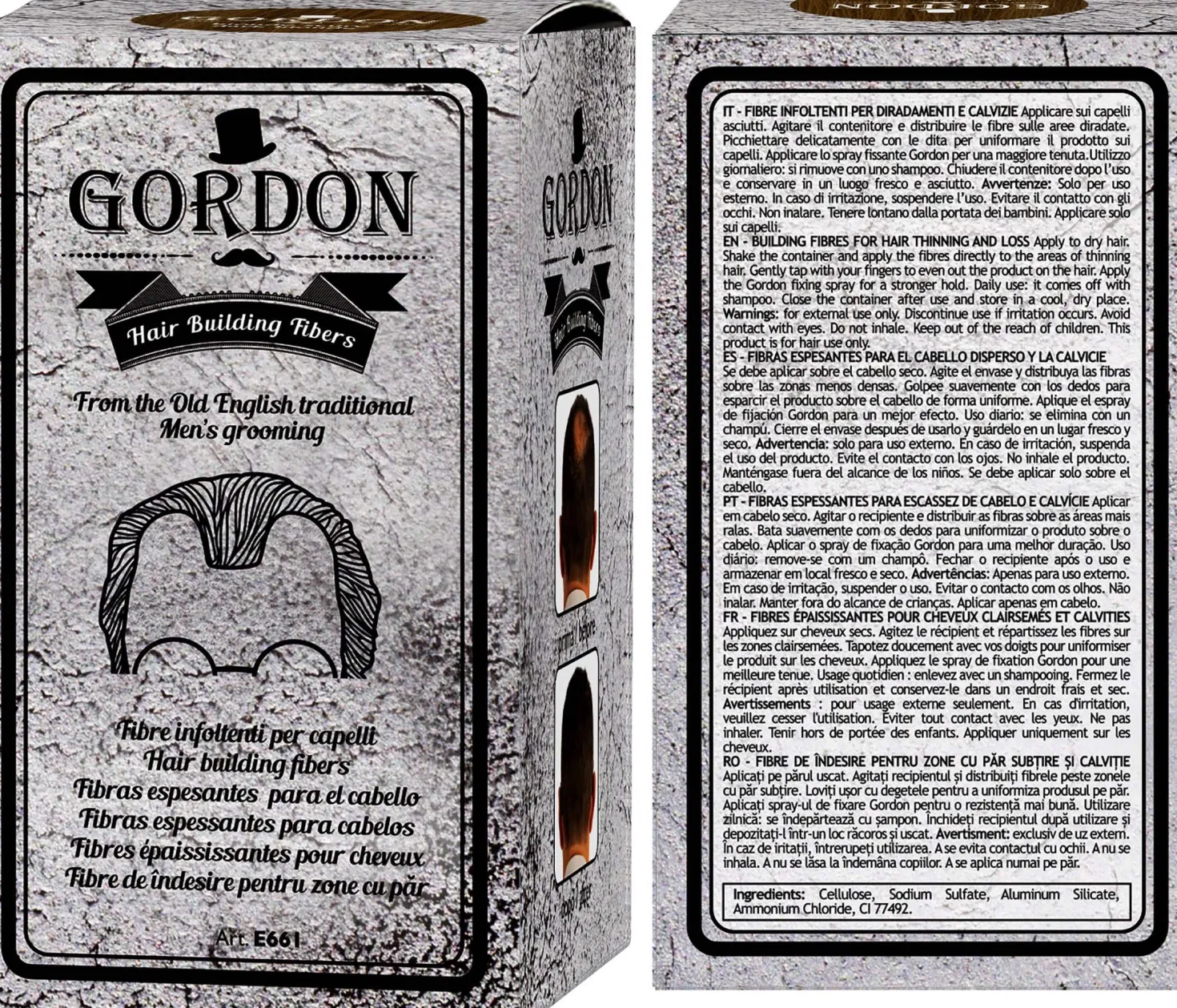Gordon Hair Buidling Fibers Black