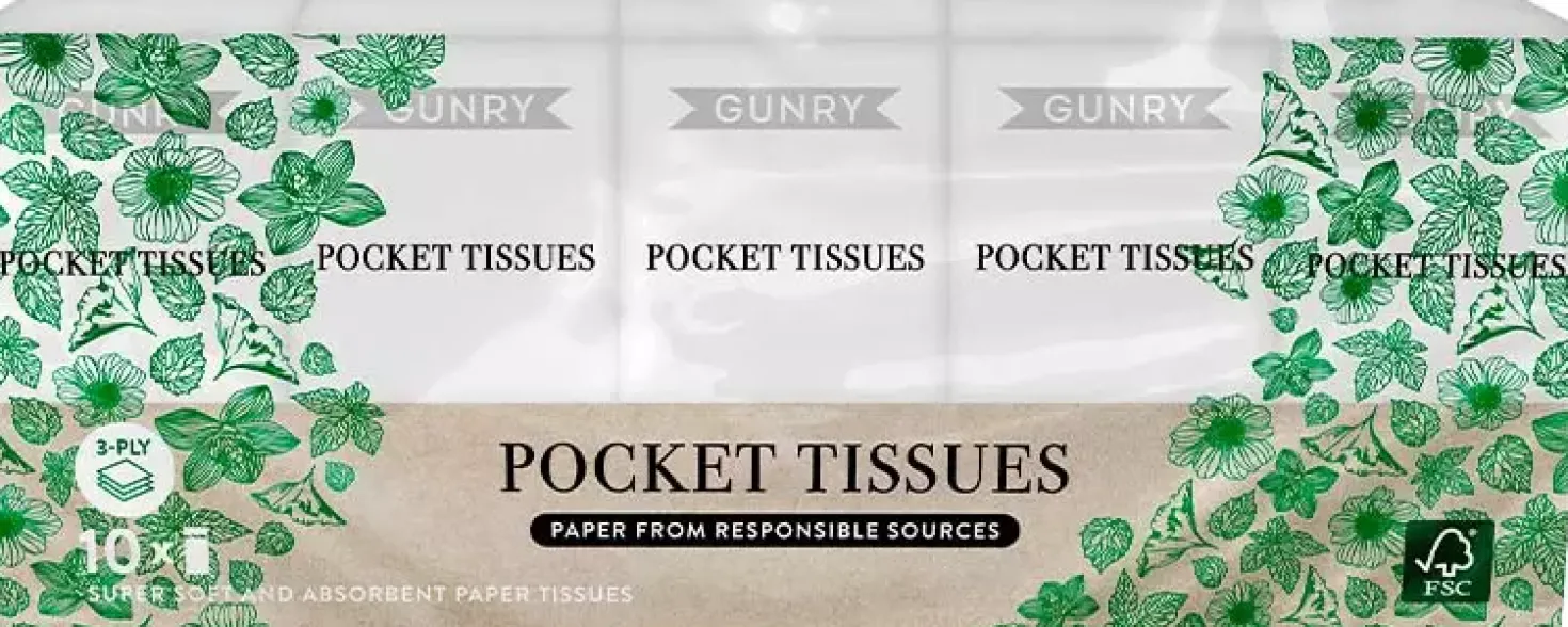 Gunry Pocket Tissues 10 x 10 pcs