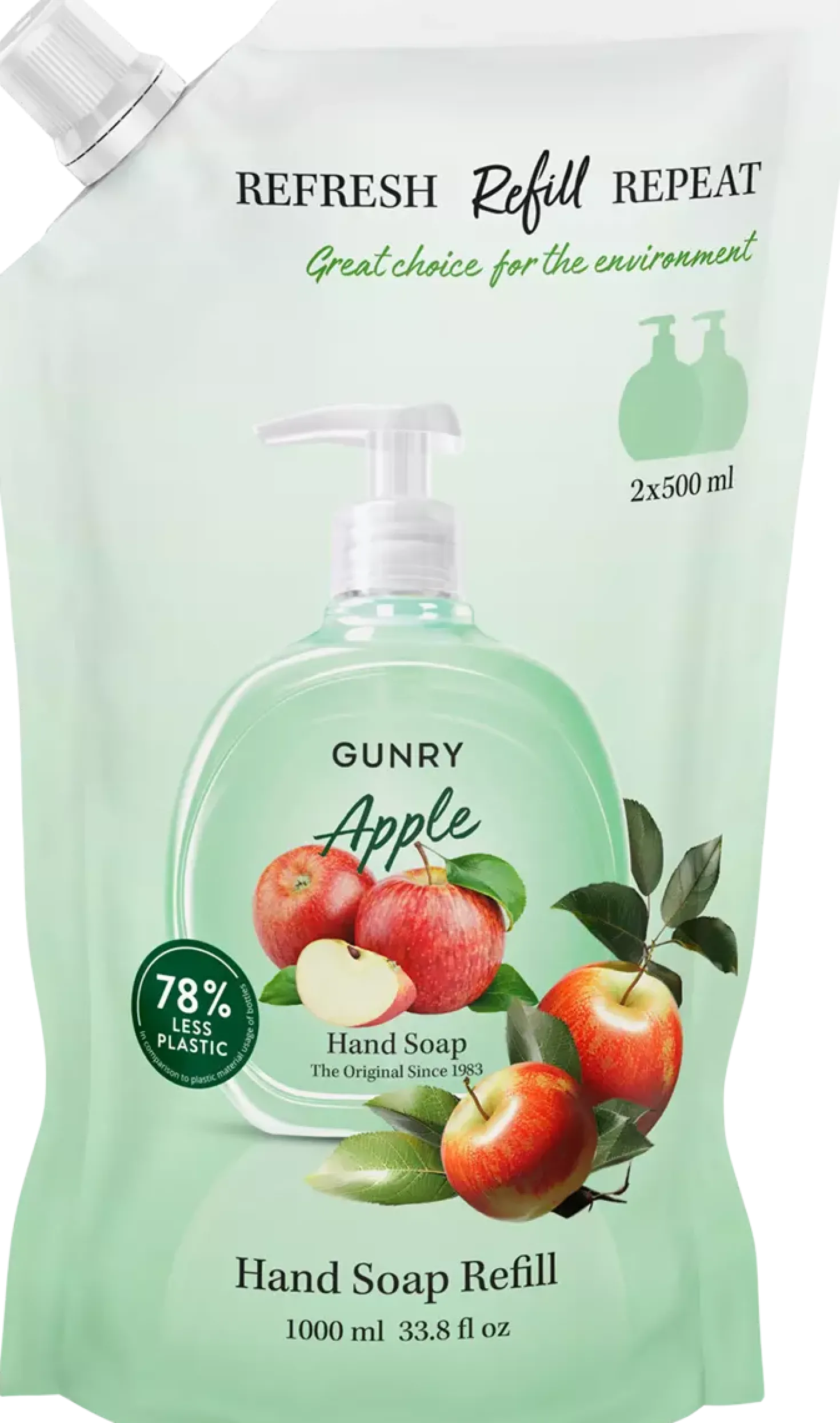 Gunry Refill Hand Soap Orig. Apple 1000 ml