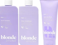 HairlustEnriched Blonde Bundle Silver Shampoo 250 ml & Conditioner 250 ml & Hair Mask 200 ml