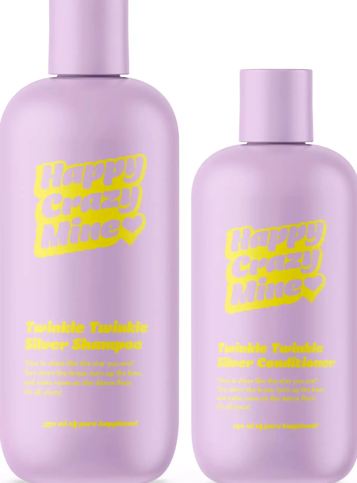 Happy Crazy MineTwinkle Twinkle Silver Shampoo 350 ml & Silver Conditioner 250 ml