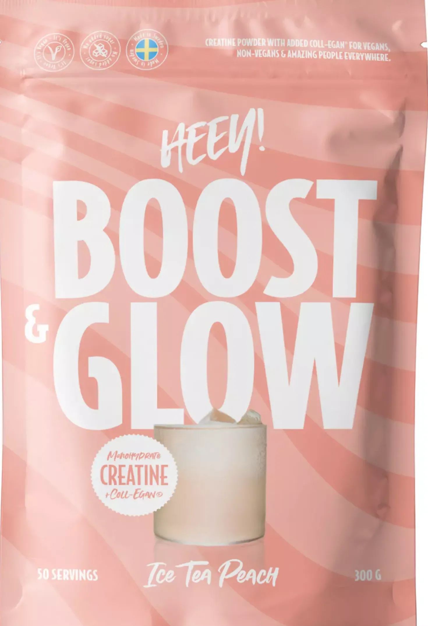 Heey!Creatine Boost & Glow Creatine + Coll-egan® Ice Tea Peach 300 g