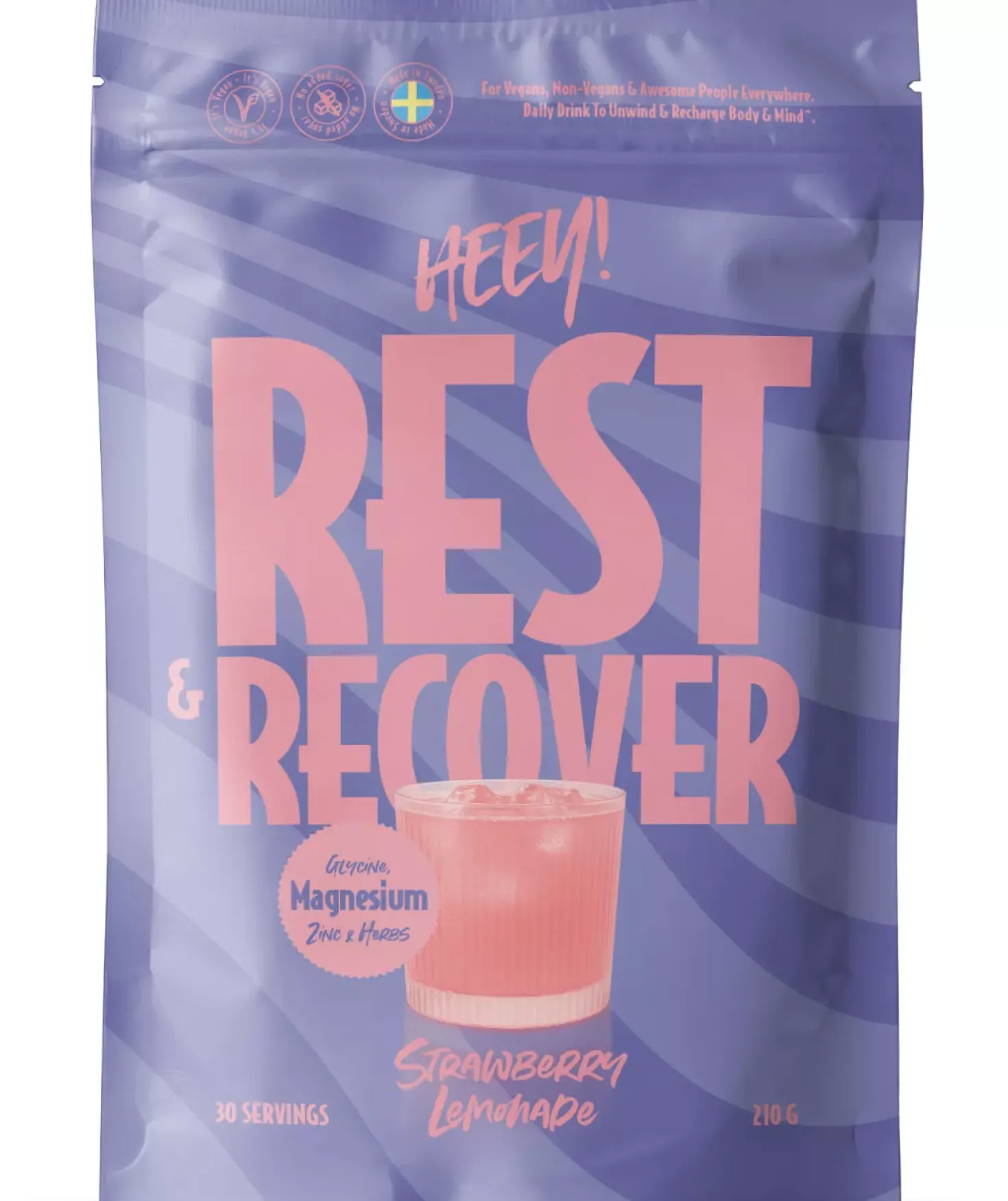 Heey! Rest & Recover Magnesium Strawberry Lemonade 210 g