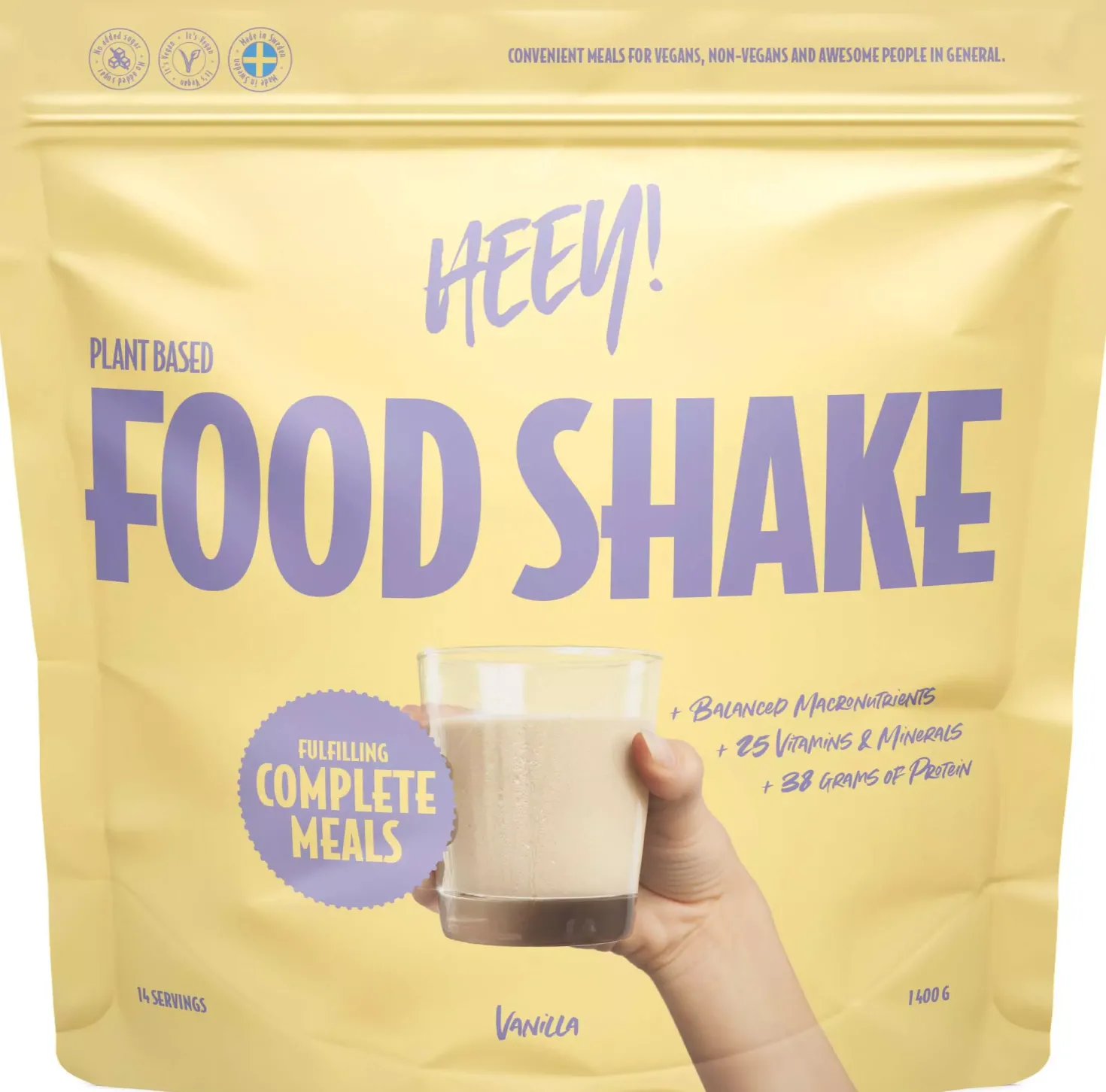 Heey! Vegan Food Shake Vanilla 1400 g