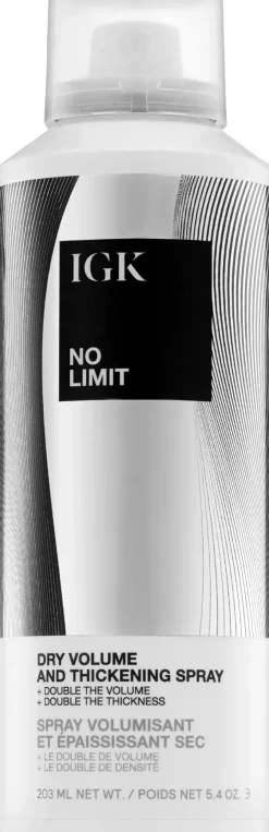 IGK No Limit Dry Volume & Thickening Finishing Spray 203 ml