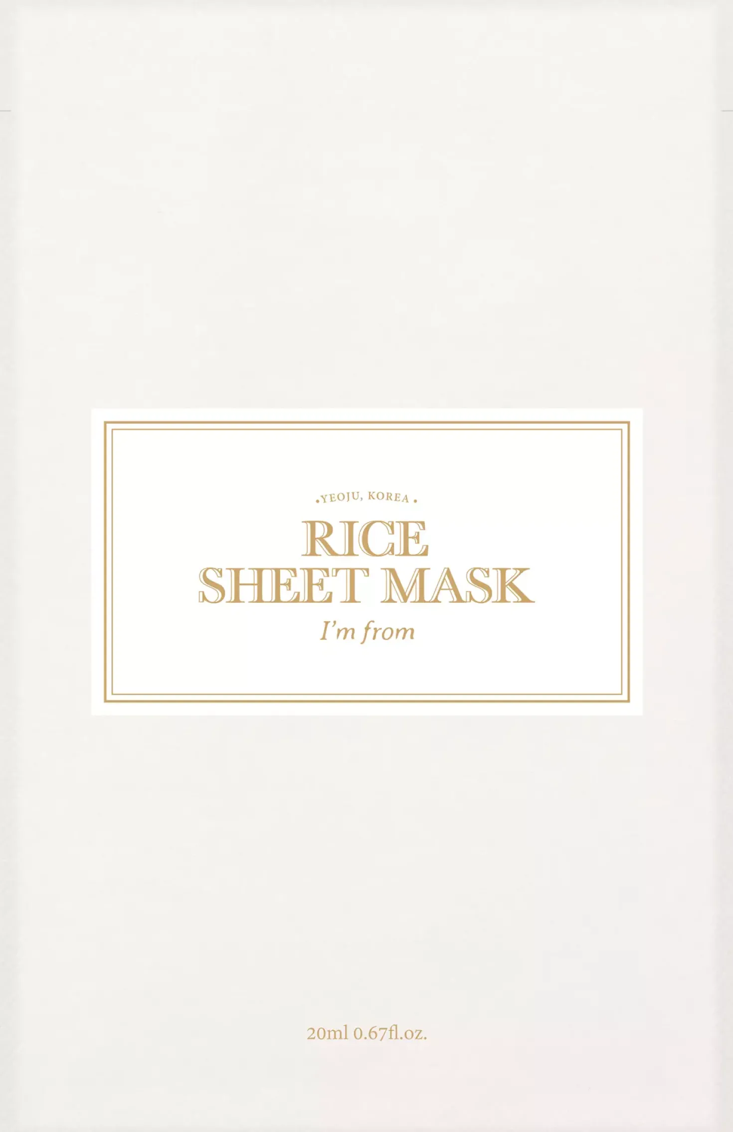 I'm From Rice Sheet Mask 20 ml