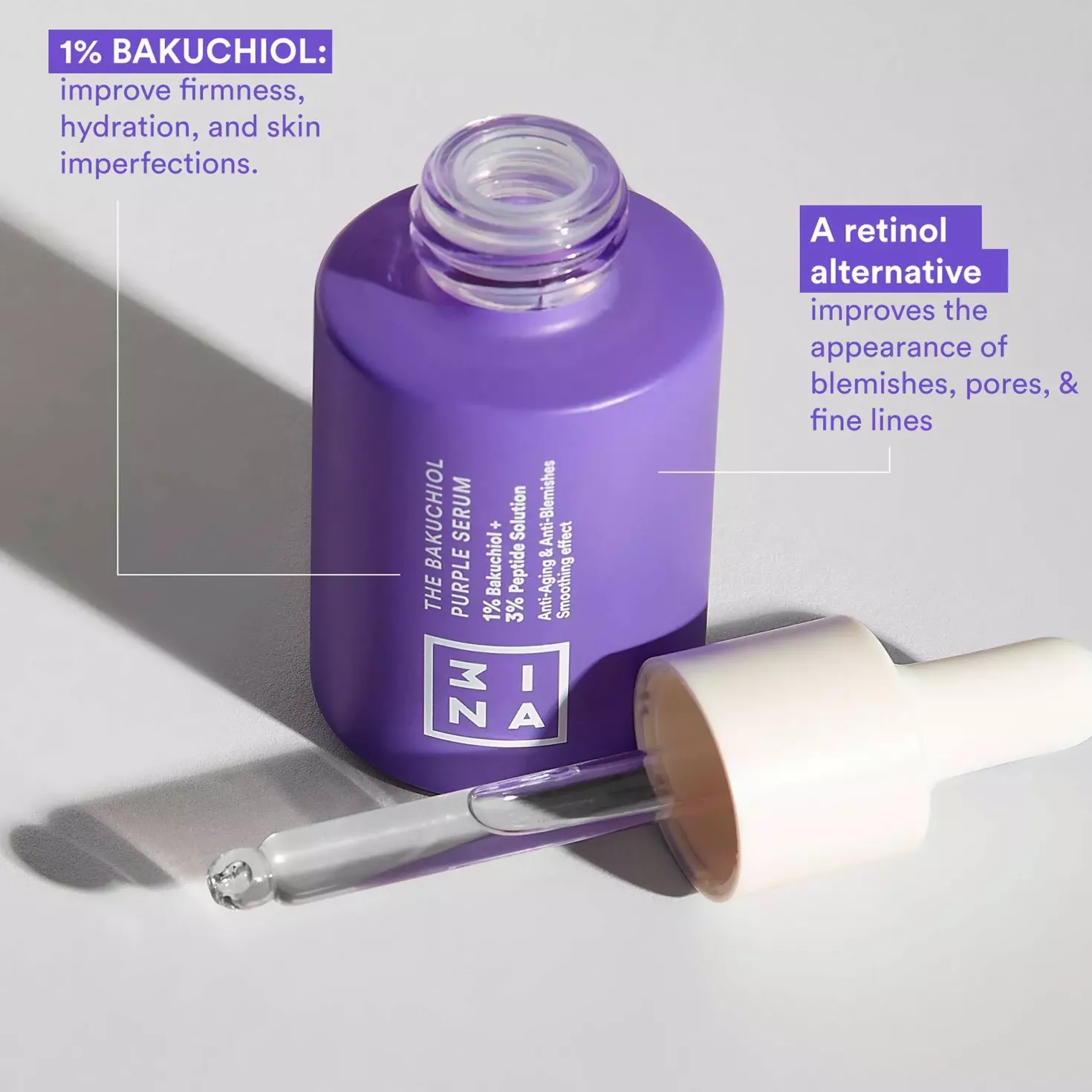 3INA The Bakuchiol Purple Serum 30 ml