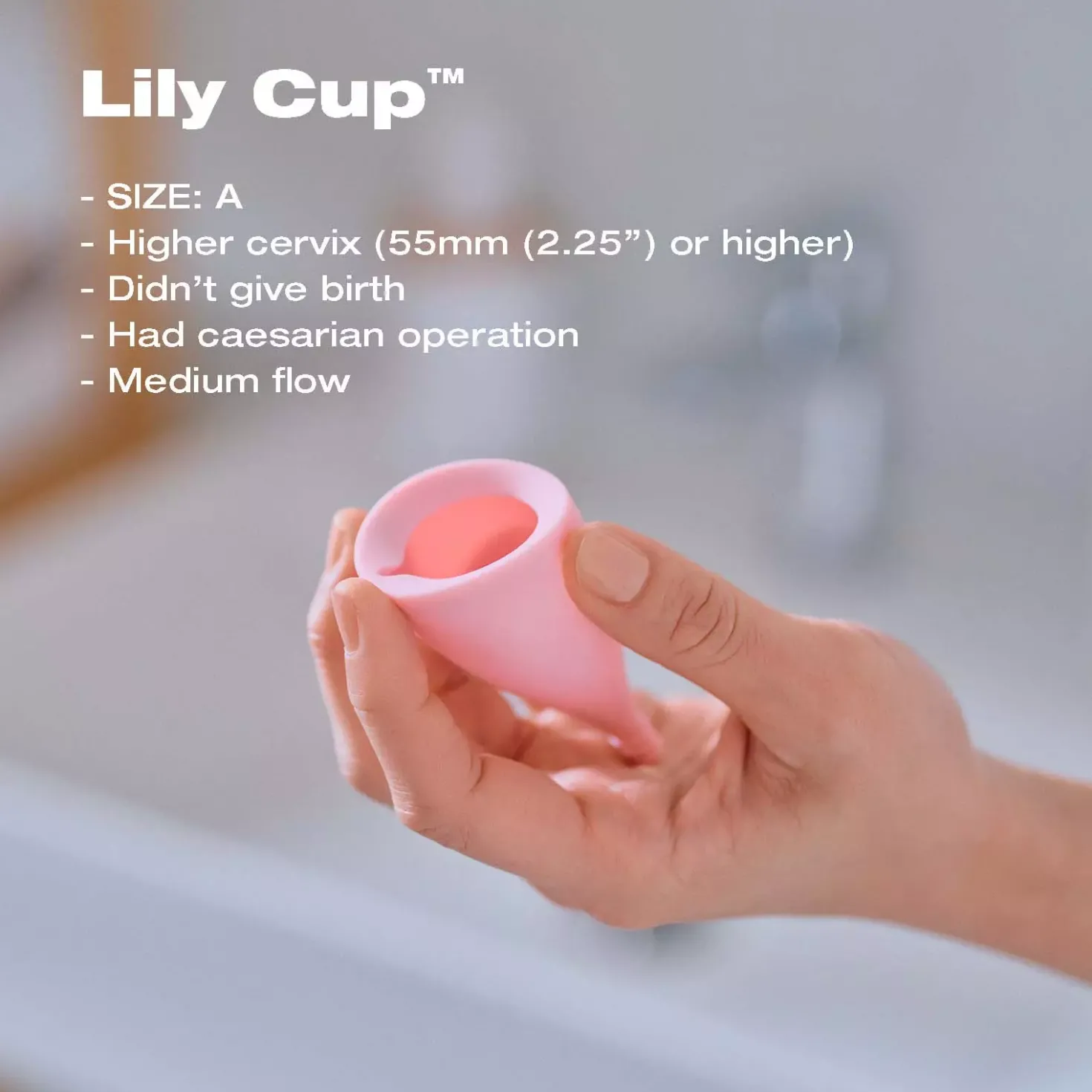 INTIMINA Lily Cup A window Menstrual cup A