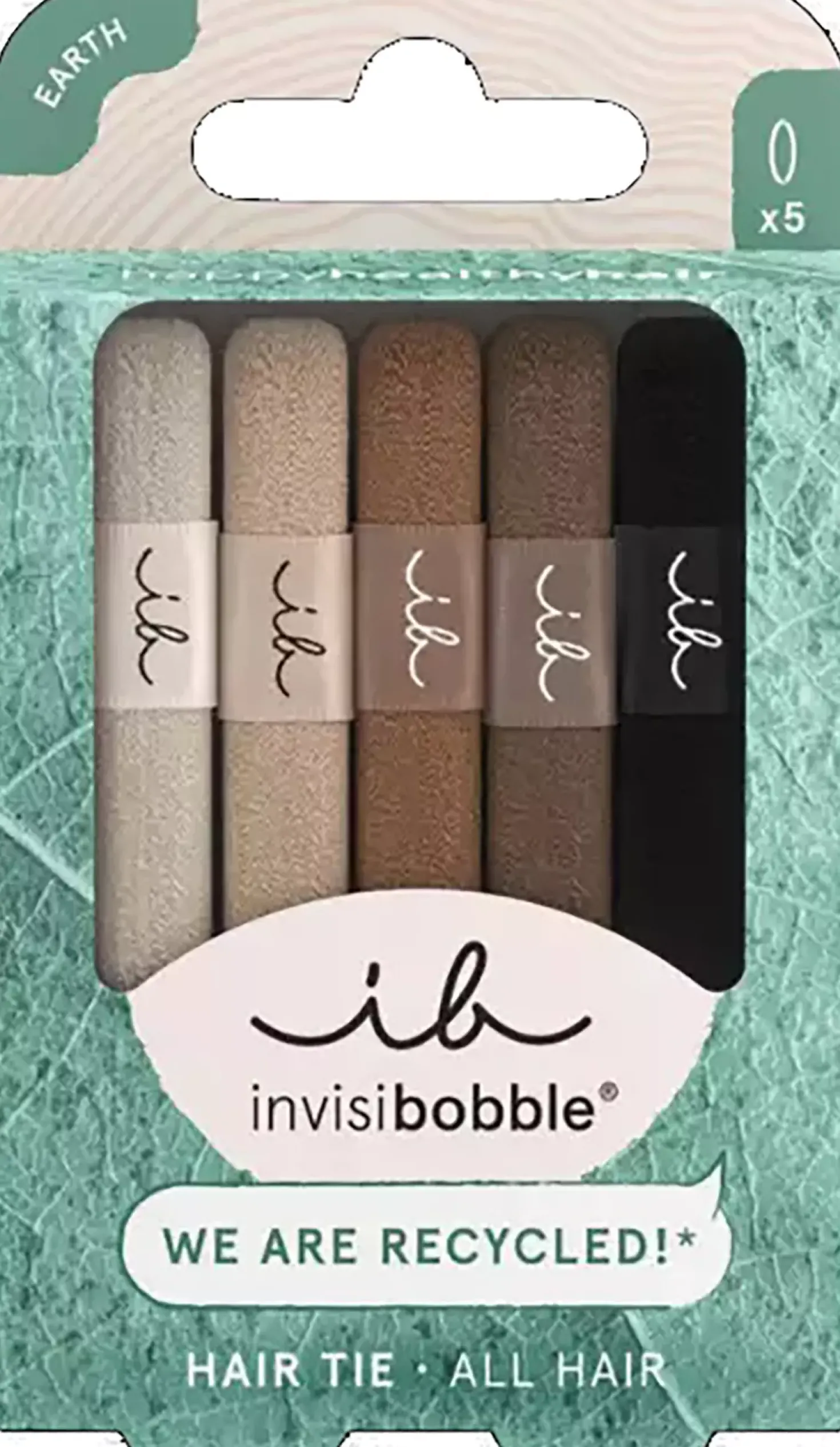 InvisibobbleEarth Hair Tie 5 pcs Mocha