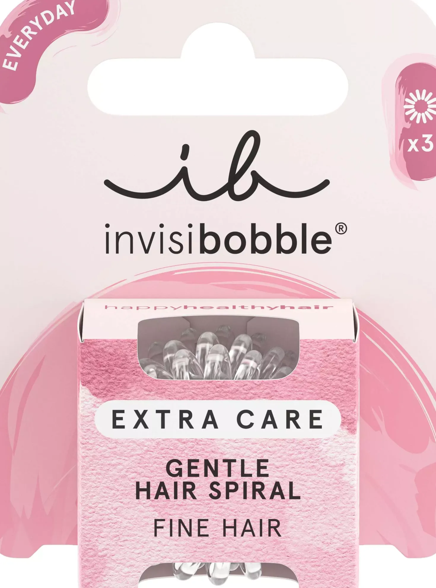 InvisibobbleEveryday Extra Care Gentle Hair Spiral Fine Hair 3 pcs
