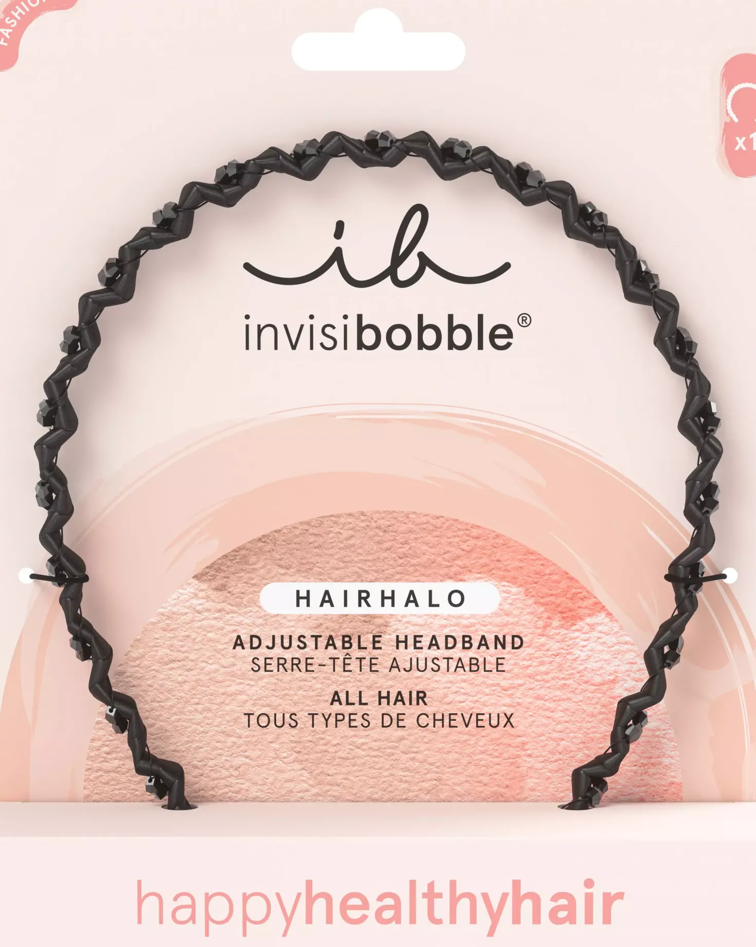InvisibobbleFashion Hairhalo Adjustable Headband Black Sparkle
