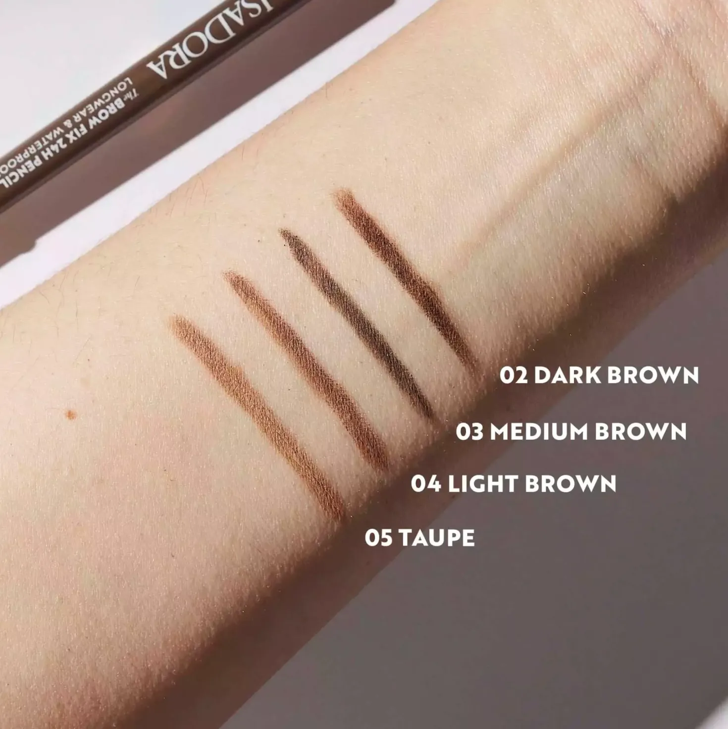 IsaDora The Brow Fix 24H Pencil Longwear & Waterproof 03 Medium Brown
