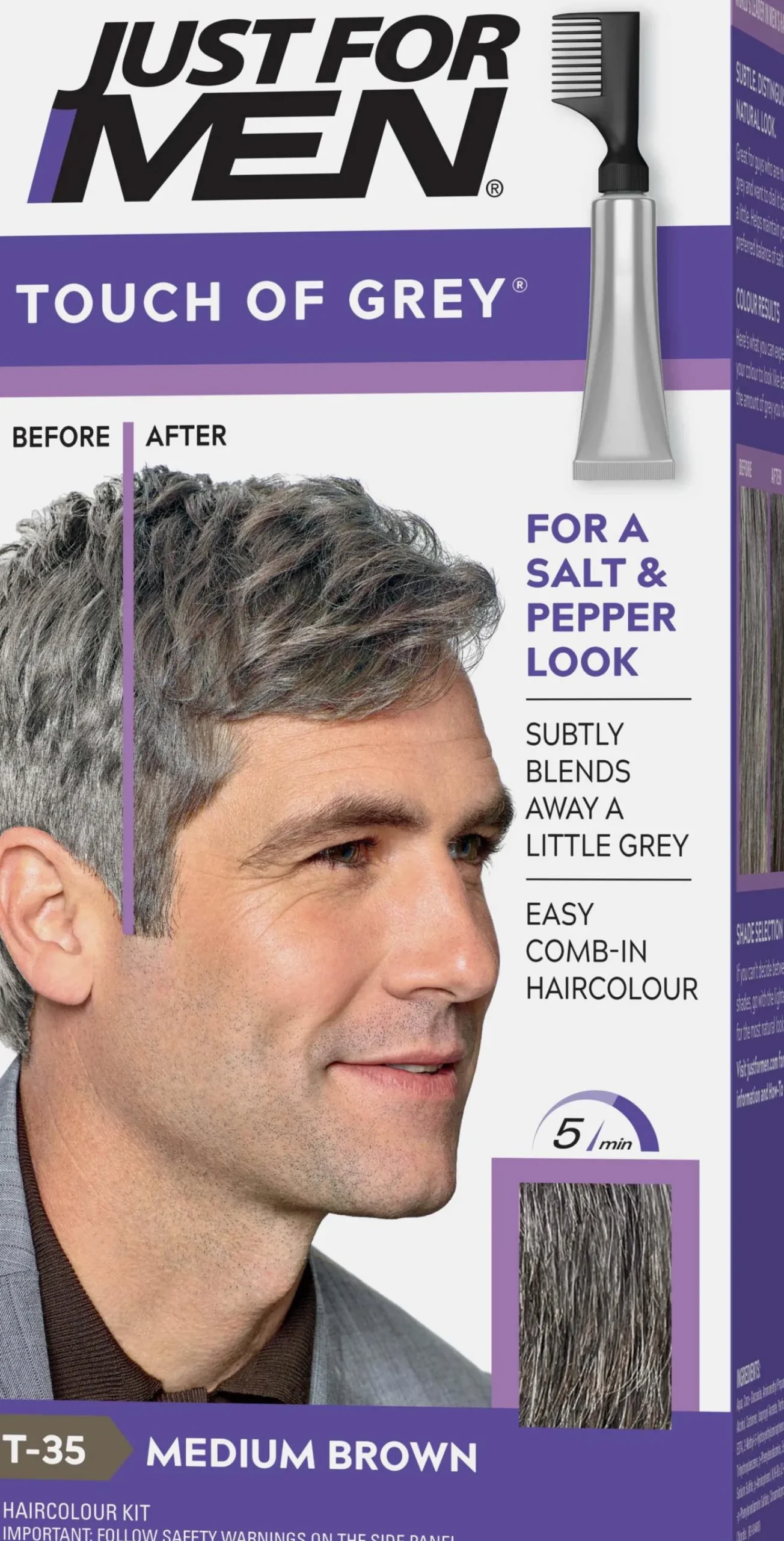Just For Men Touch Of Grey Medium Brown- Grey