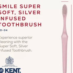 Kent BrushesKent Oral Care SMILE Super Soft Silver Infused Toothbrush Pink
