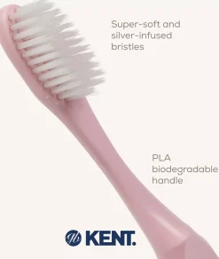 Kent BrushesKent Oral Care SMILE Super Soft Silver Infused Toothbrush Pink