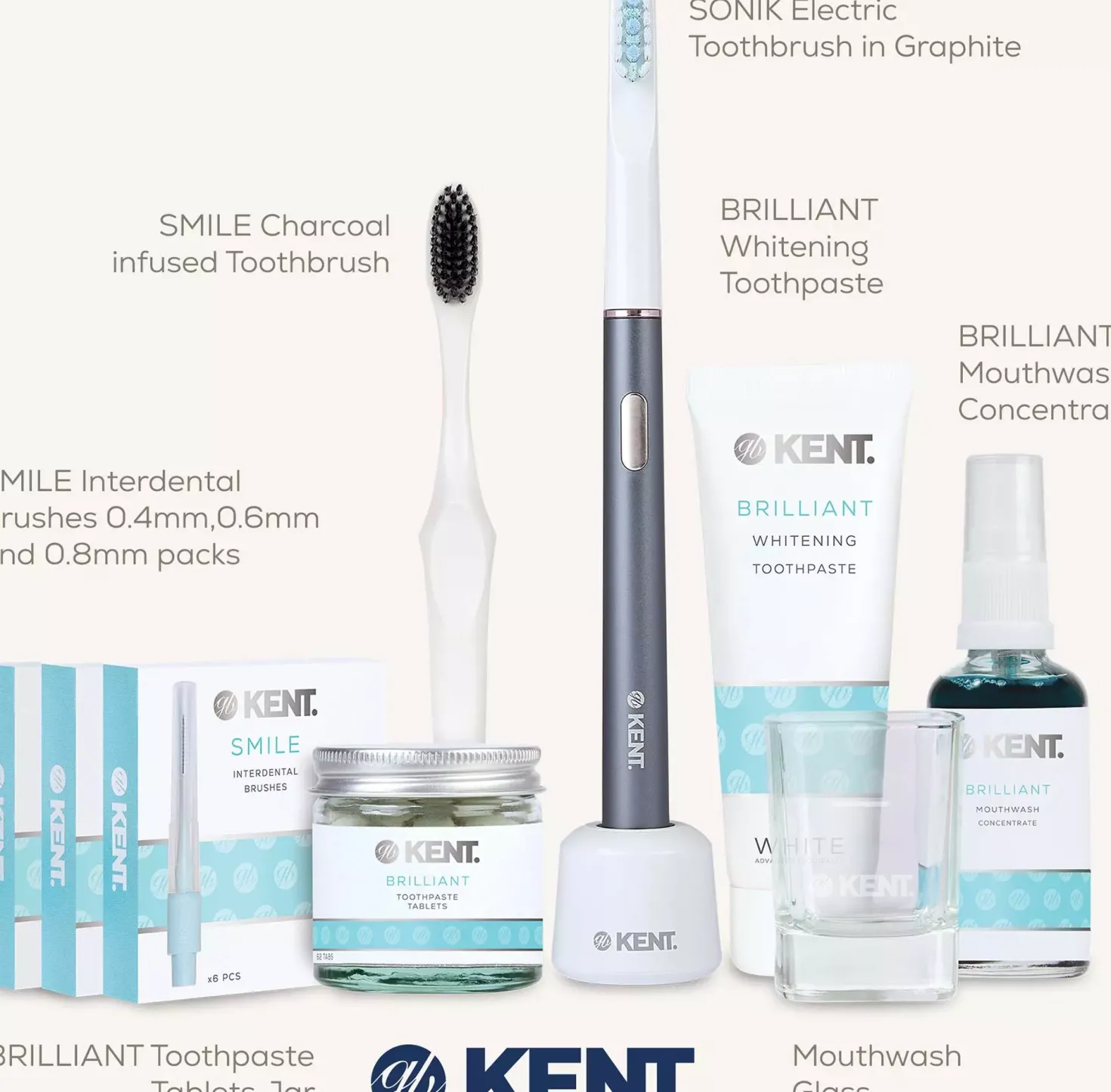Kent BrushesKent Oral Care SONIK Electric Toothbrush Starter Kit in Graphite