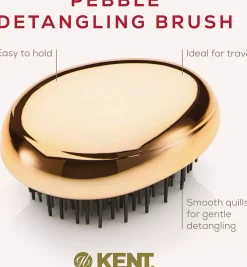 Kent Brushes Pebble Brush Gold - travel size
