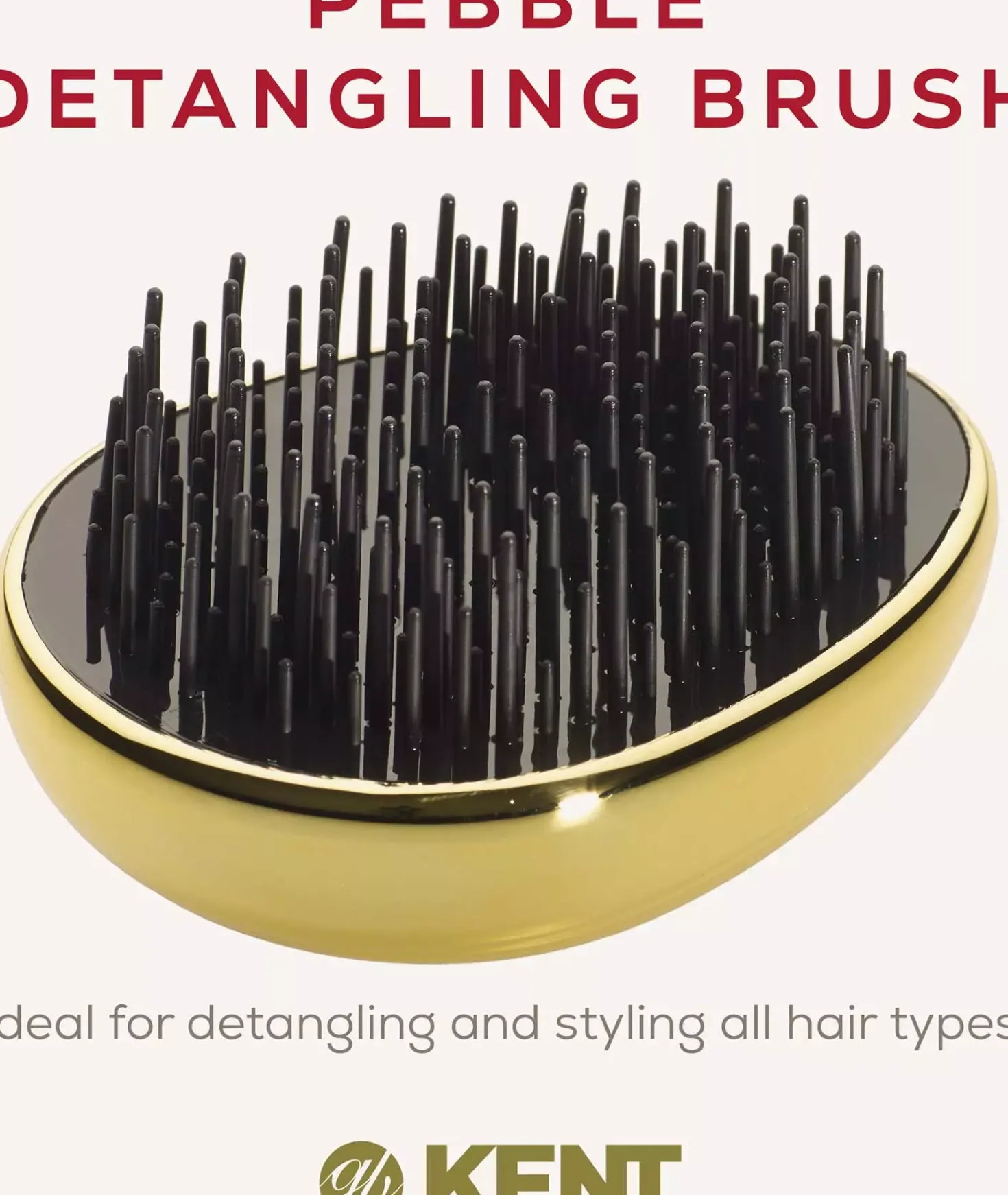 Kent Brushes Pebble Brush Gold - travel size