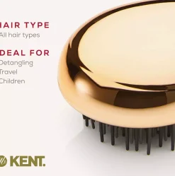 Kent Brushes Pebble Brush Gold - travel size