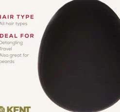 Kent Brushes Pebble Brush Matt Black - travel size
