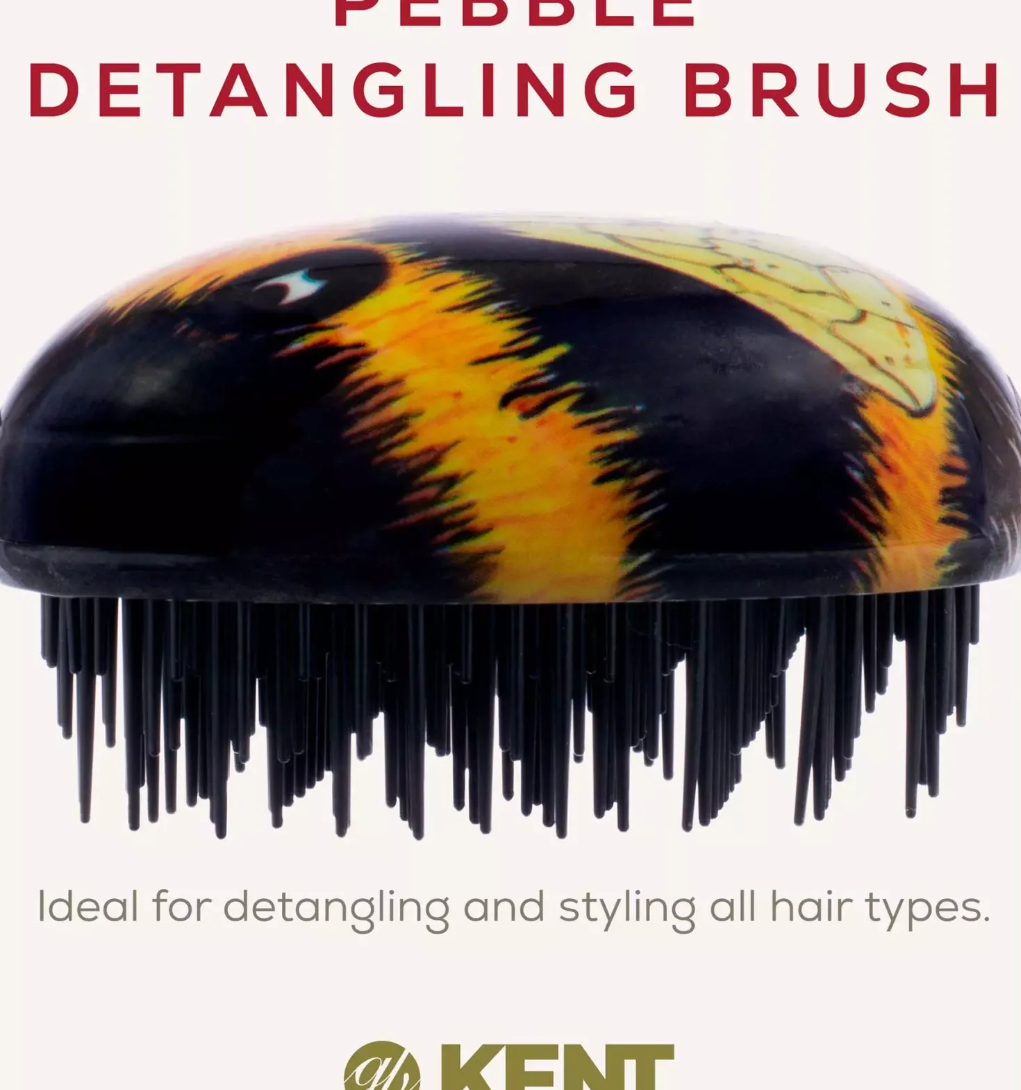 Kent Brushes Pebble Detangling Brush Bumble Bee