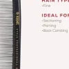 Kent Brushes Style Professional Fine Toothed Tale Comb