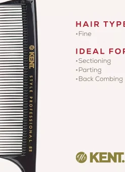 Kent Brushes Style Professional Fine Toothed Tale Comb