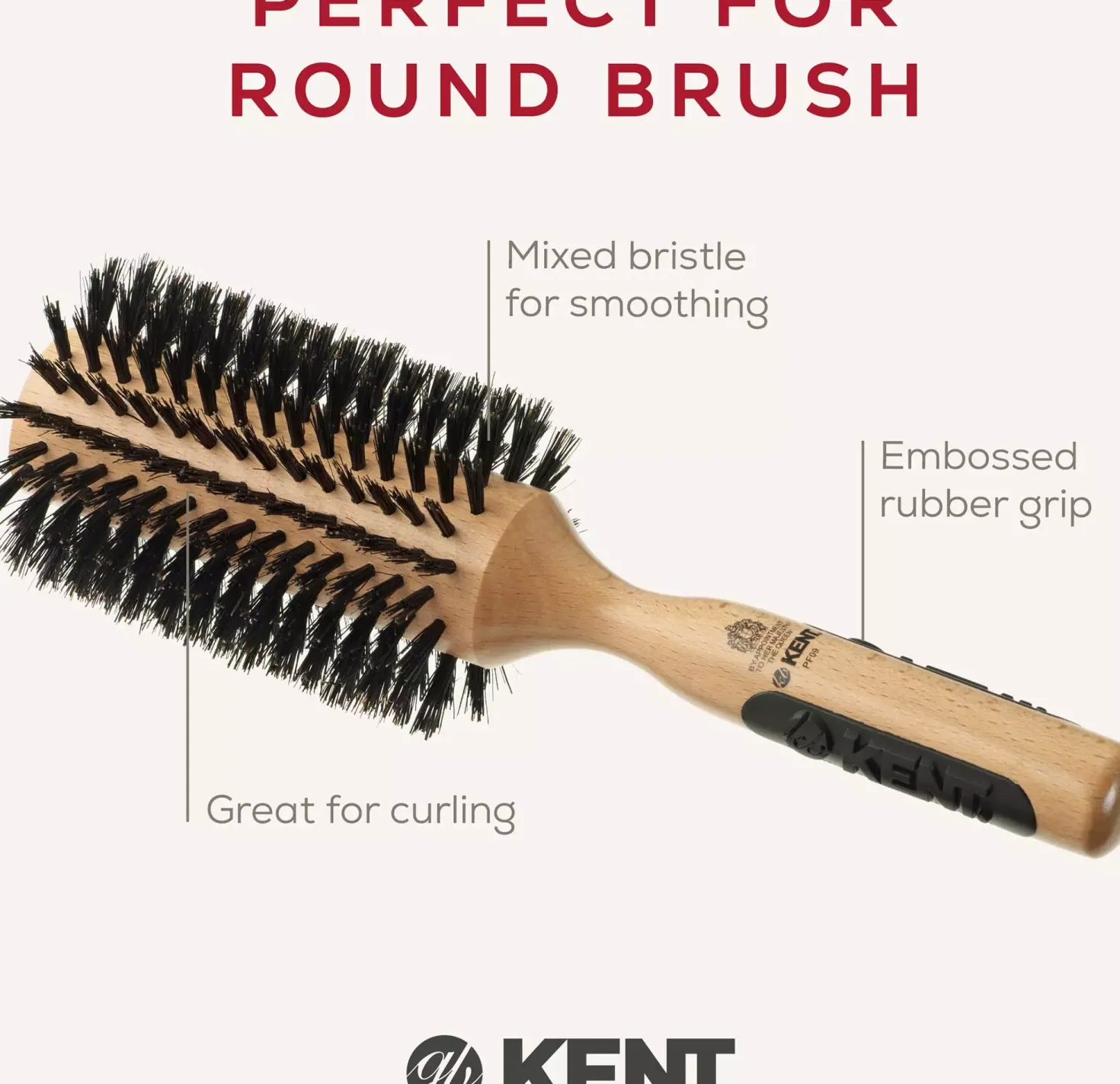 Kent Brushes XL Round Brush Boar