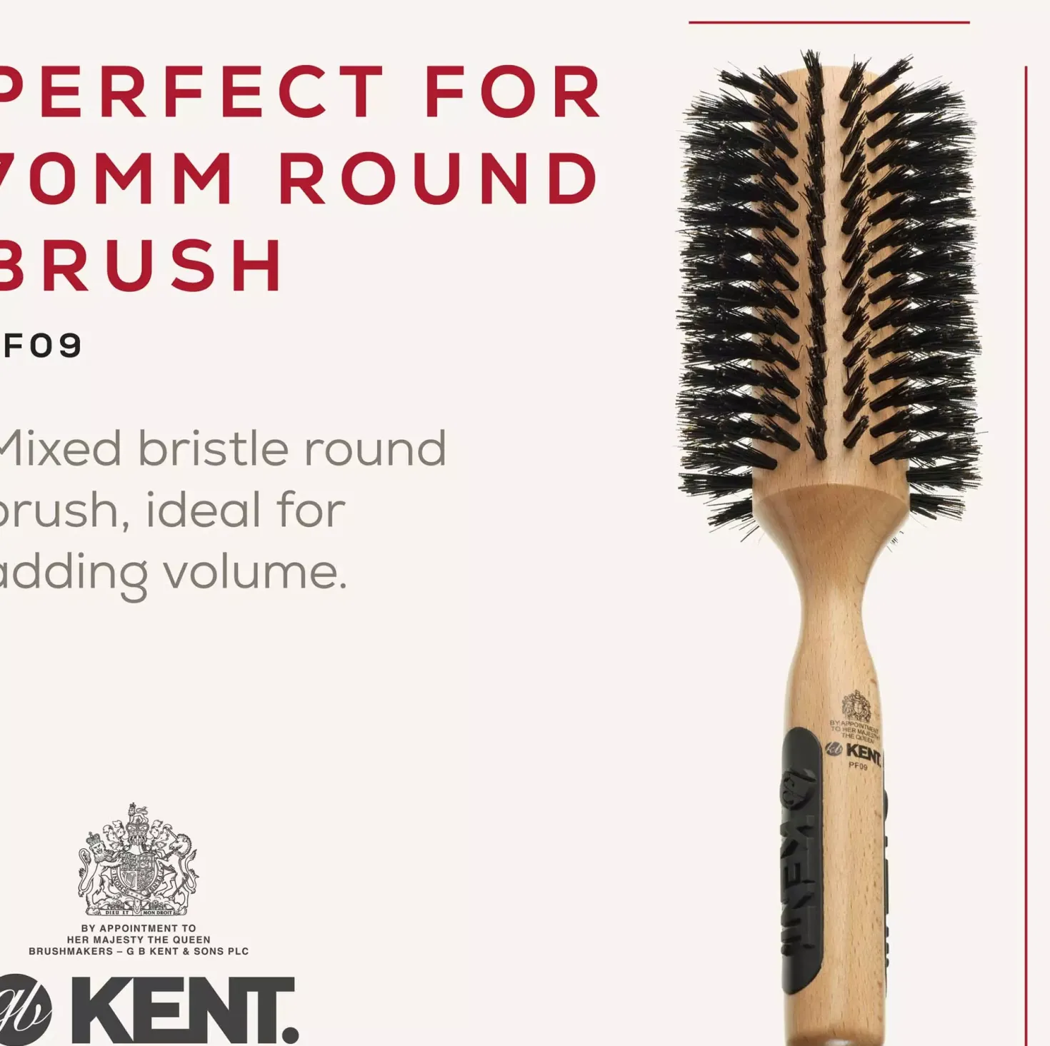 Kent Brushes XL Round Brush Boar