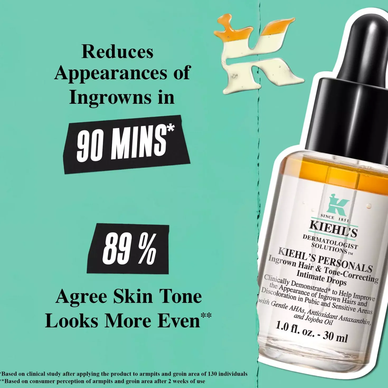 Kiehl's Ingrown Hair & Tone-Correcting Intimate Drops 30 ml