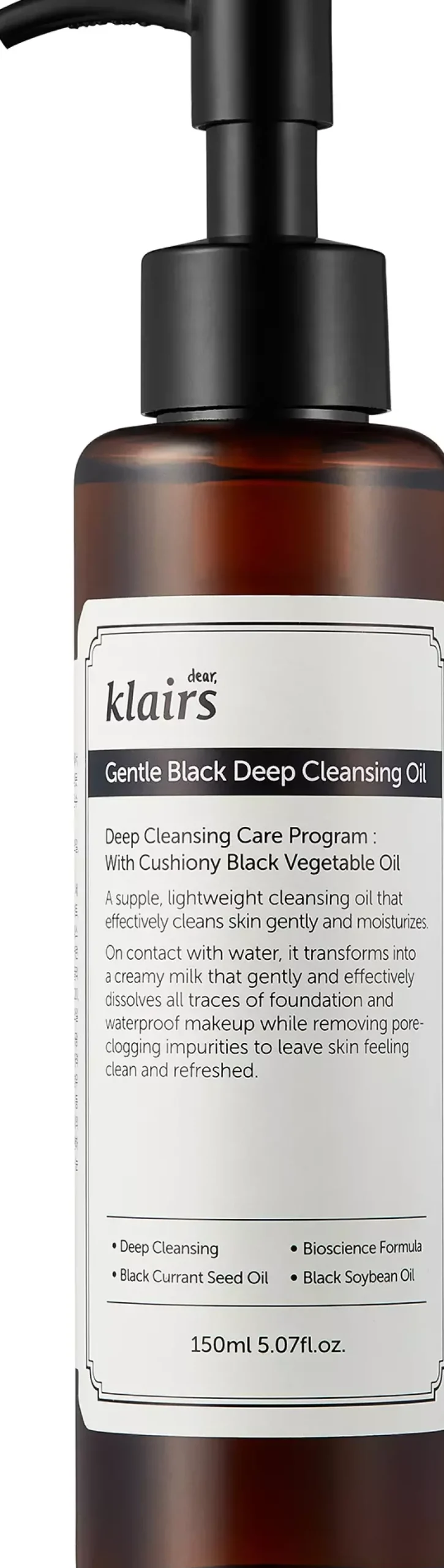 KlairsGentle Black Deep Cleansing Oil 150 ml