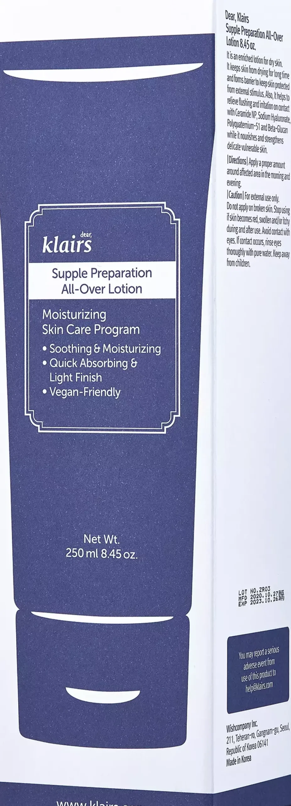KlairsSupple Preparation All Over Lotion 250 ml