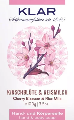 Klar Seifen Cherry Blossom & Rise Milk Soap 100 g