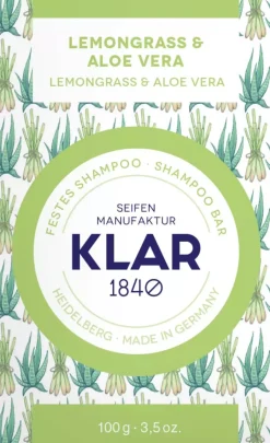 Klar Seifen Lemongrass & Aloe Vera Shampoo Bar 100 g