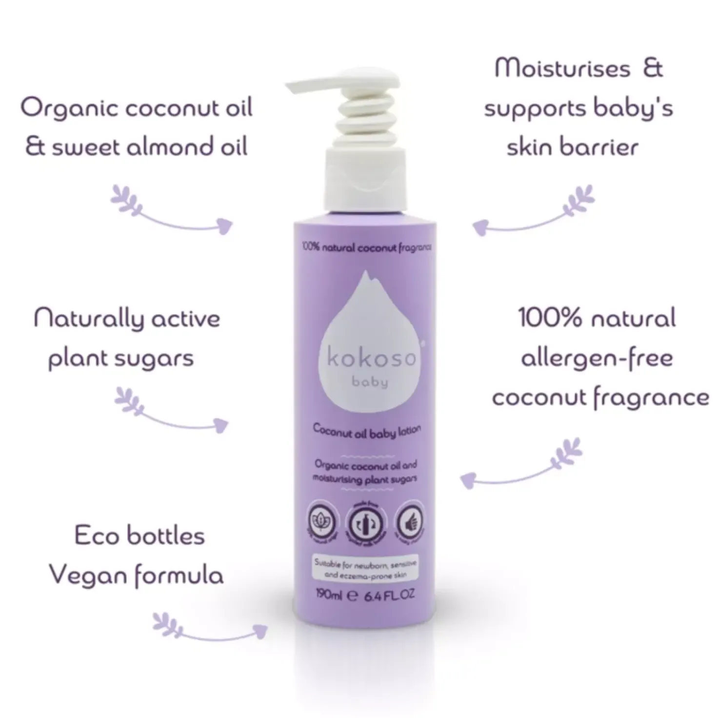 Kokoso Baby Coconut Oil Baby Lotion 190 ml