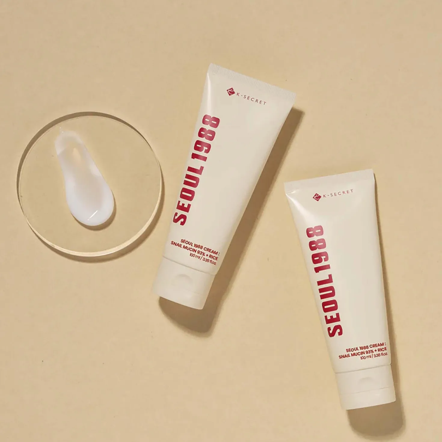 K-SecretSEOUL 1988 Cream: Snail Mucin 93% + Rice 100 ml